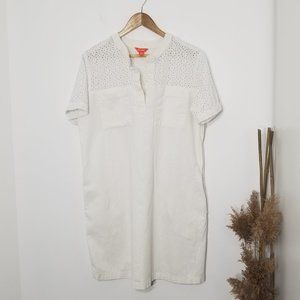 Joe Fresh | White Eyelet Linen Shift Dress